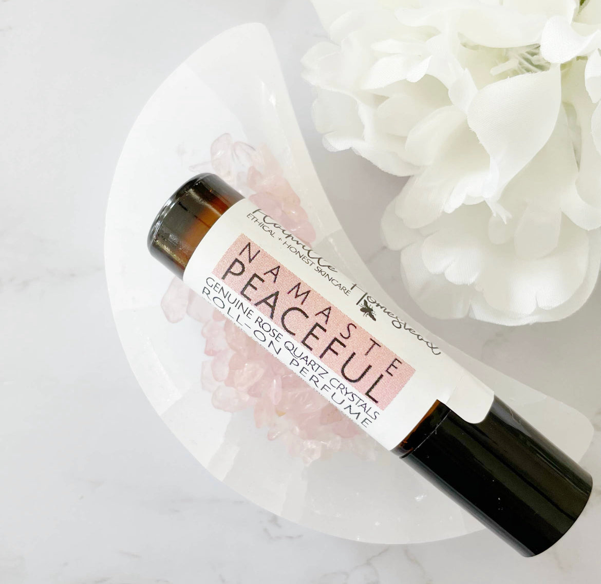 Perfume Roller - Namaste Peaceful | Rose Quartz Plainville Homestead