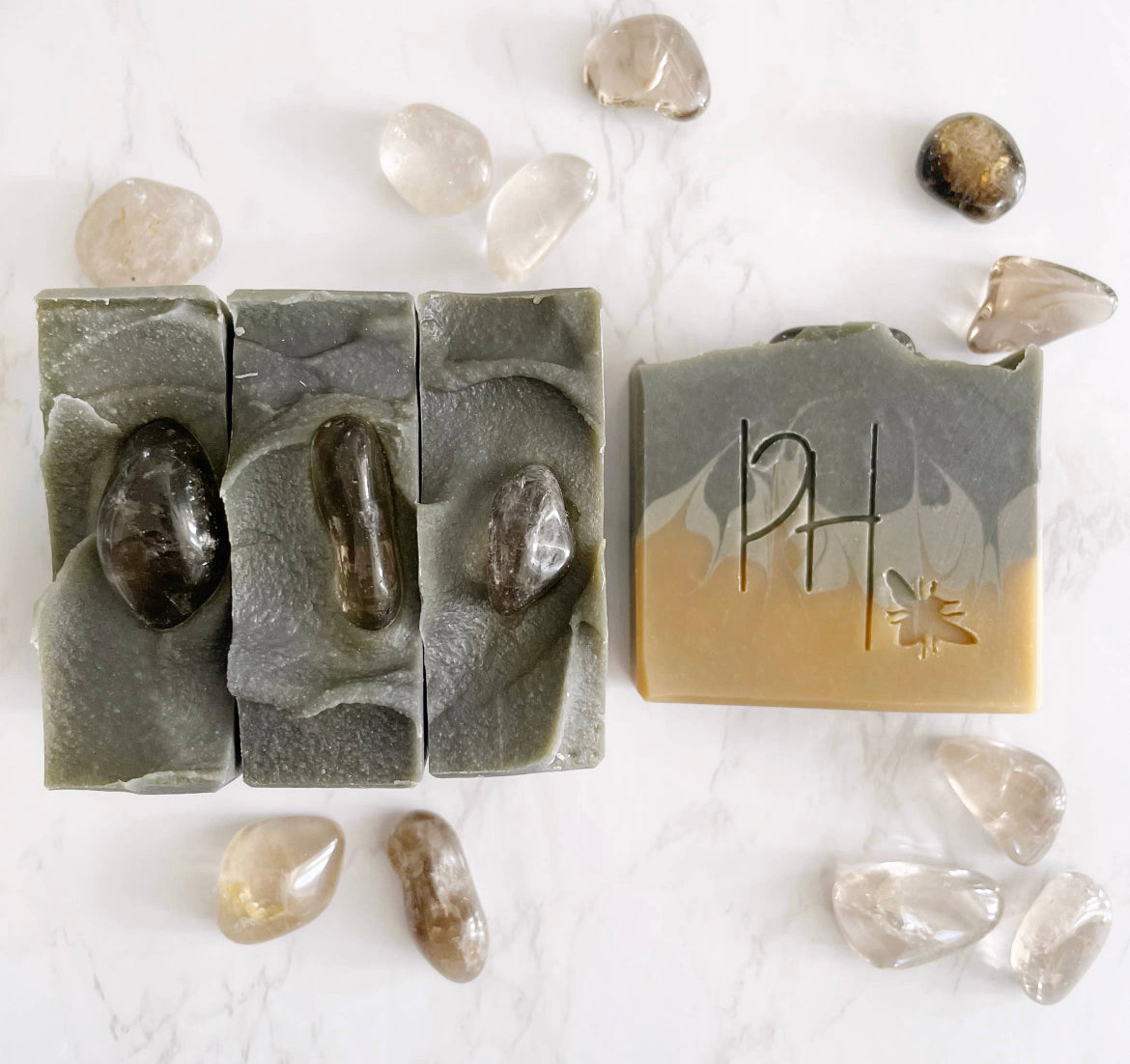 Crystal Soap - Namaste Protected | Smoky Quartz Plainville Homestead