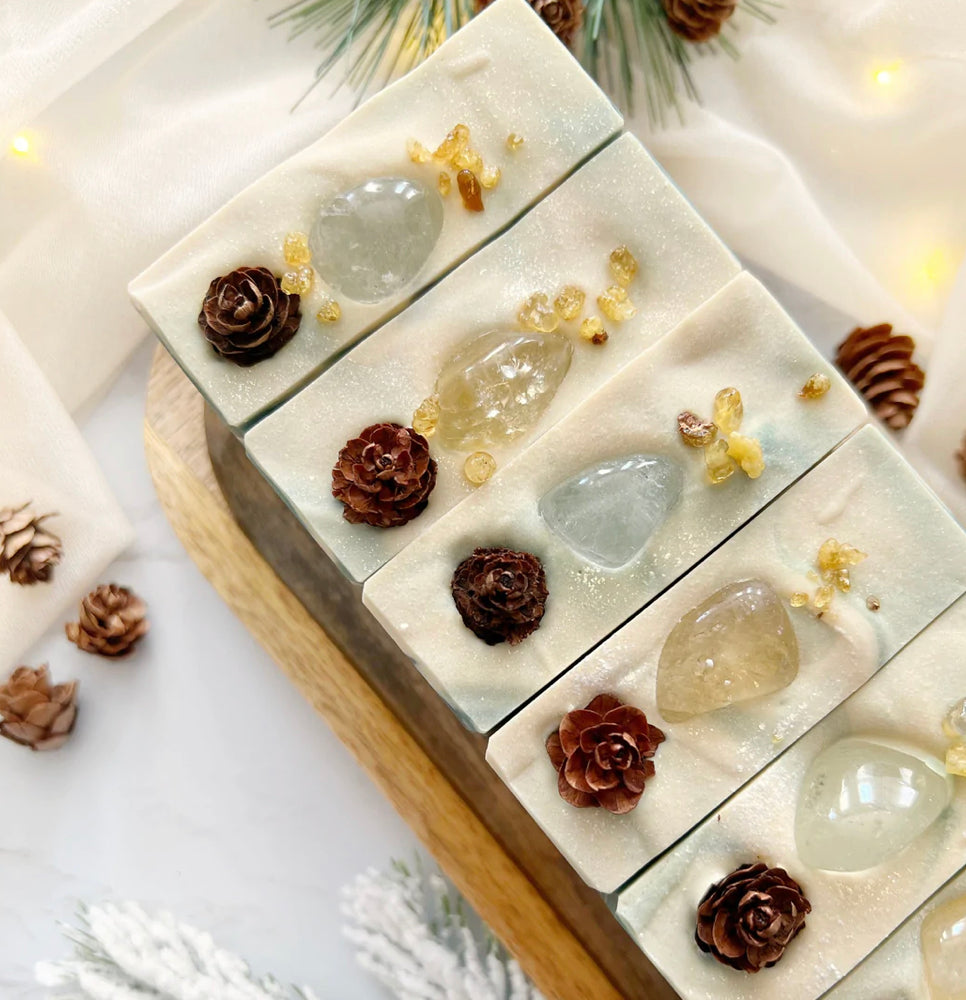 Crystal Soap - YULE  | Clear Quartz + Citrine Plainville Homestead