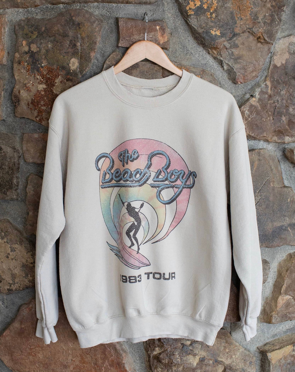 The Beach Boys Tie Dye Classic Sand Upcycled Sweatshirt LivyLu