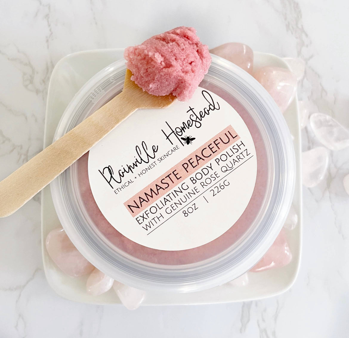 Body Polish - Namaste Peaceful | Rose Quartz Plainville Homestead