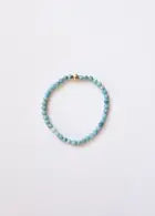 Dainty Larimar + Gold  Adult Bracelet CanyonLeaf