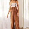 Wide Leg Stripe Suspender Pants Bucketlist