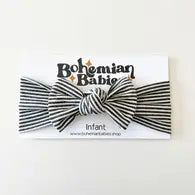 Bamboo striped hair bow Bohemian Babies